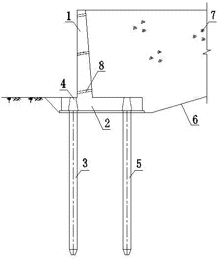 Fabricated integral-type revetment structure on soft soil foundation and construction method thereof