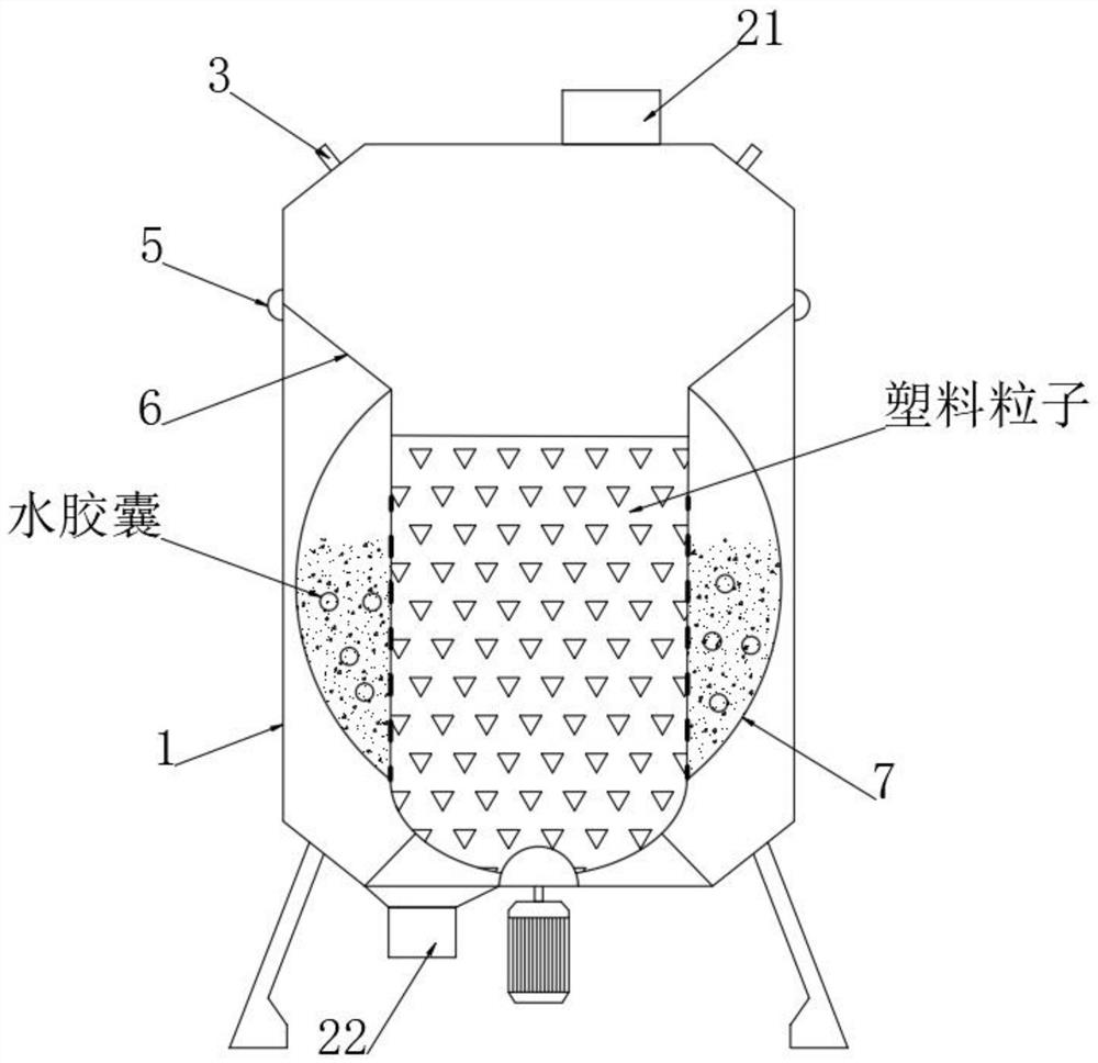 A plastic pellet recycling system