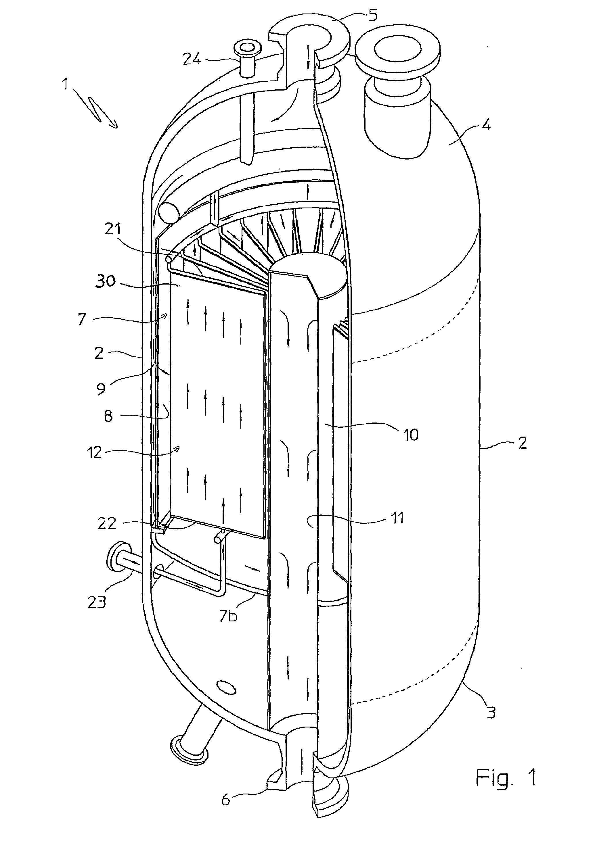 Chemical Reactor with Plate Type Heat Exchange Unit