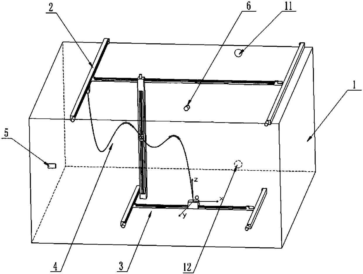 Experiment device and experiment method for deep sea mining conveying hose spatial structure