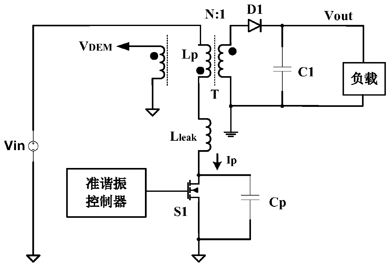 Quasi-resonant flyback switching power supply system