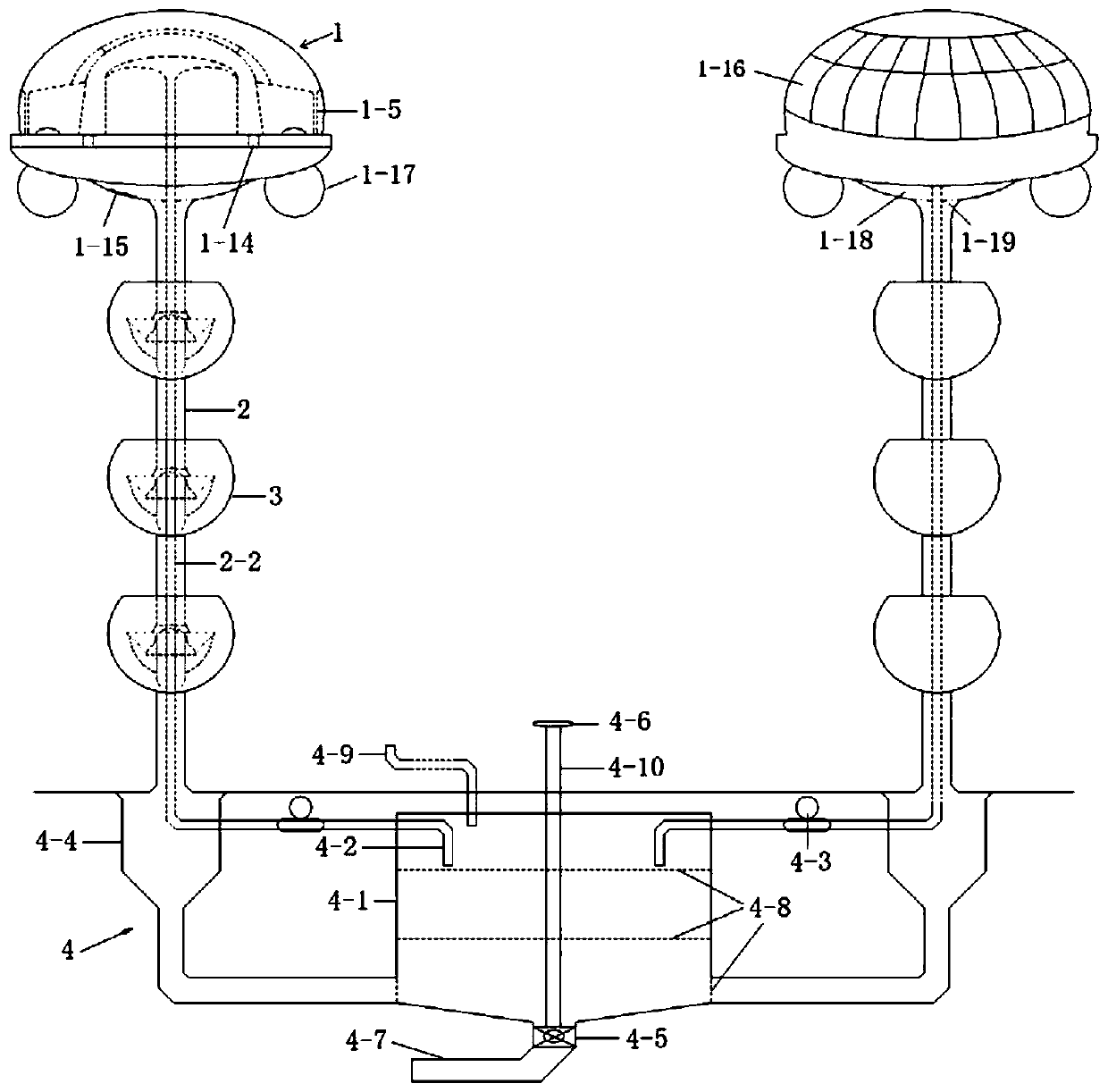 An ecological water and gas comprehensive treatment method for urban roads