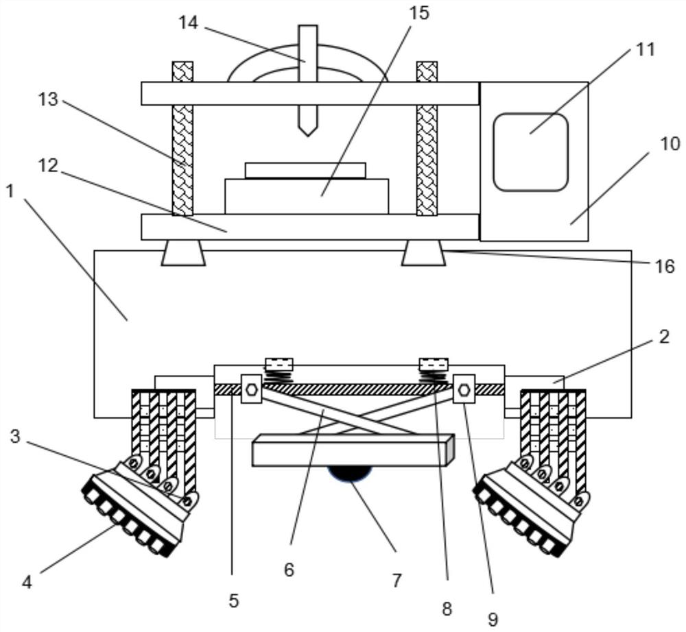 Multi-algorithm pavement internal crack detection device capable of balancing light intensity