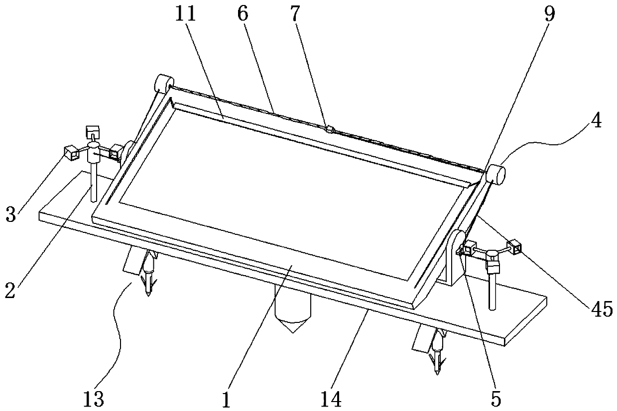 Protection mechanism for rooted photovoltaic panel in desert region