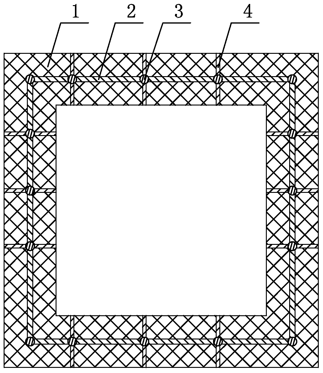 Leakage-resisting square tunnel for prestressed concrete flexible sockets