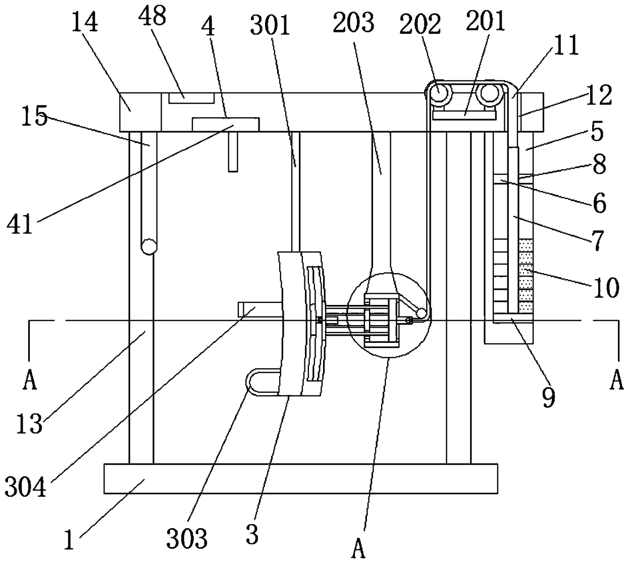 Weight-bearing inverted abdominal muscle training device capable of stimulating muscles in multiple directions