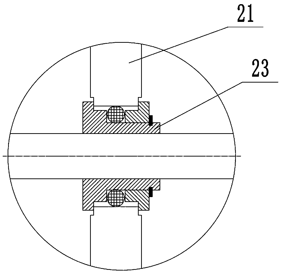 Direct-acting sealing device and circuit breaker and gas-filled cabinet using the device