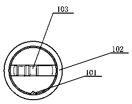 A riveting head structure for plunger steel ball riveting