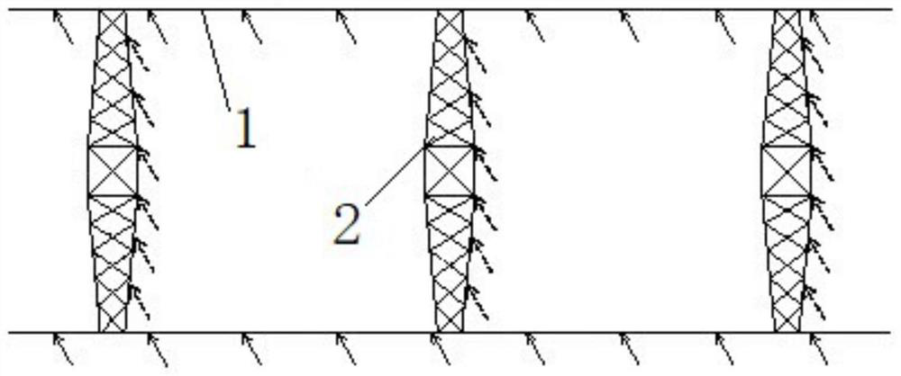 Overhead transmission line squall line wind load calculation method, system, medium and equipment