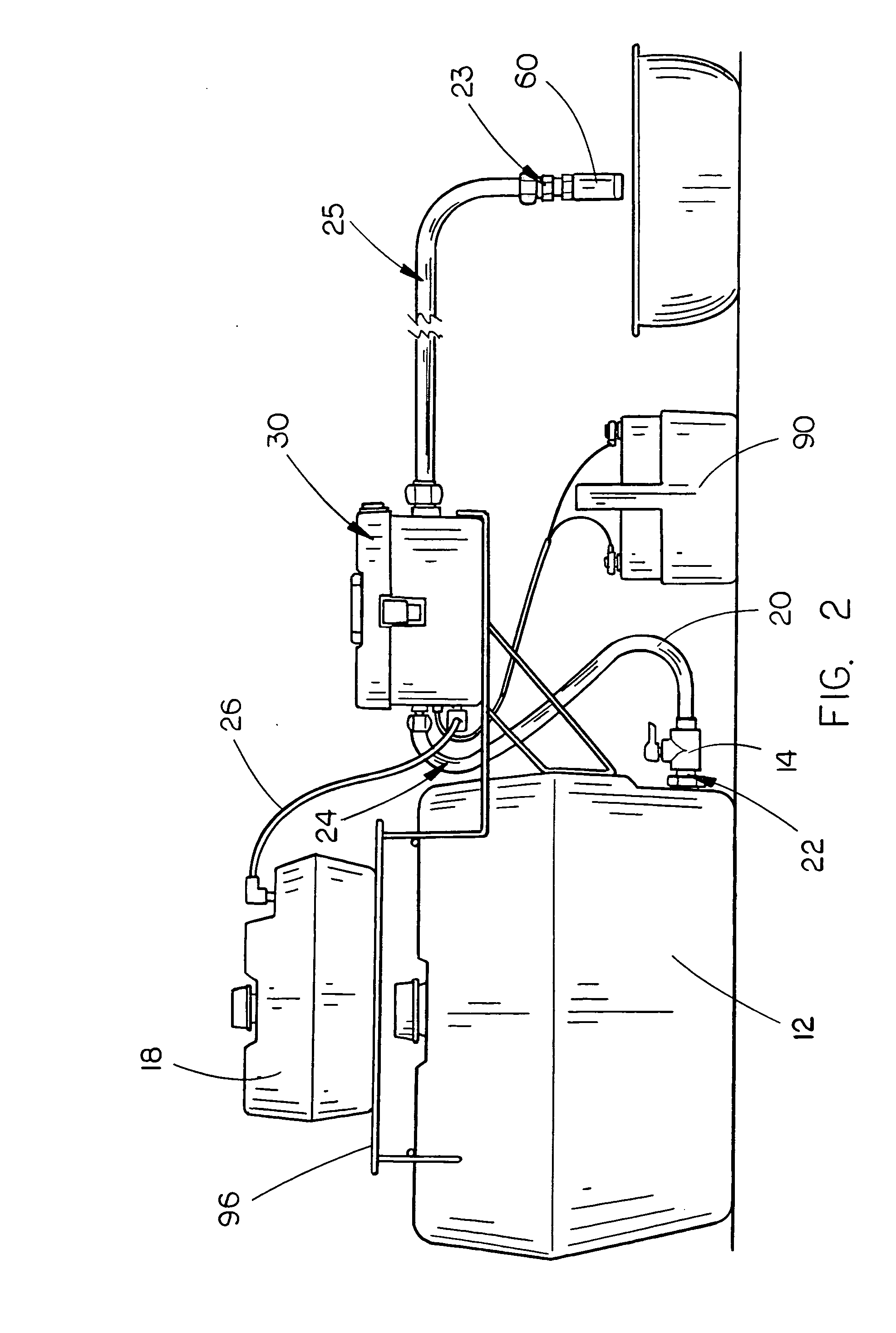 Portable toilet chemical recharge pumping system