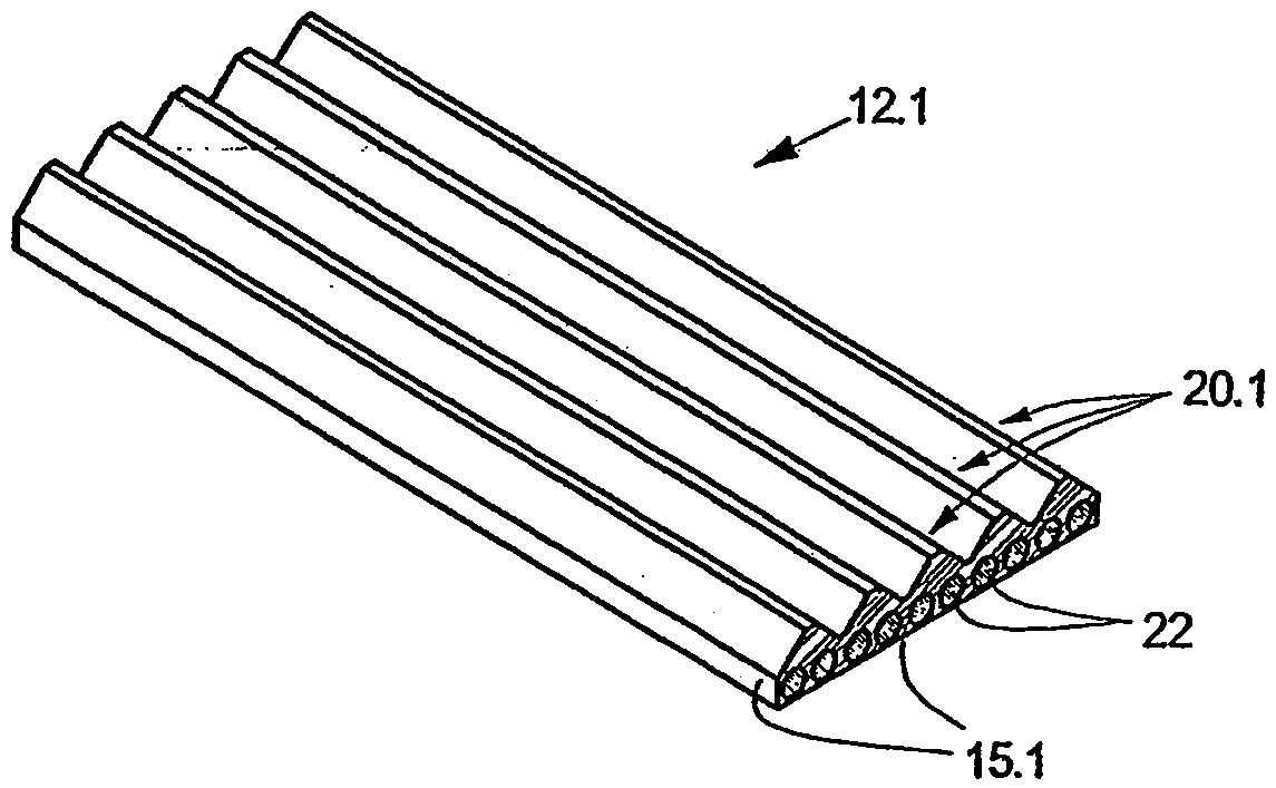 Elevator System Having a Flat Belt with Wedge-Shaped Ribs