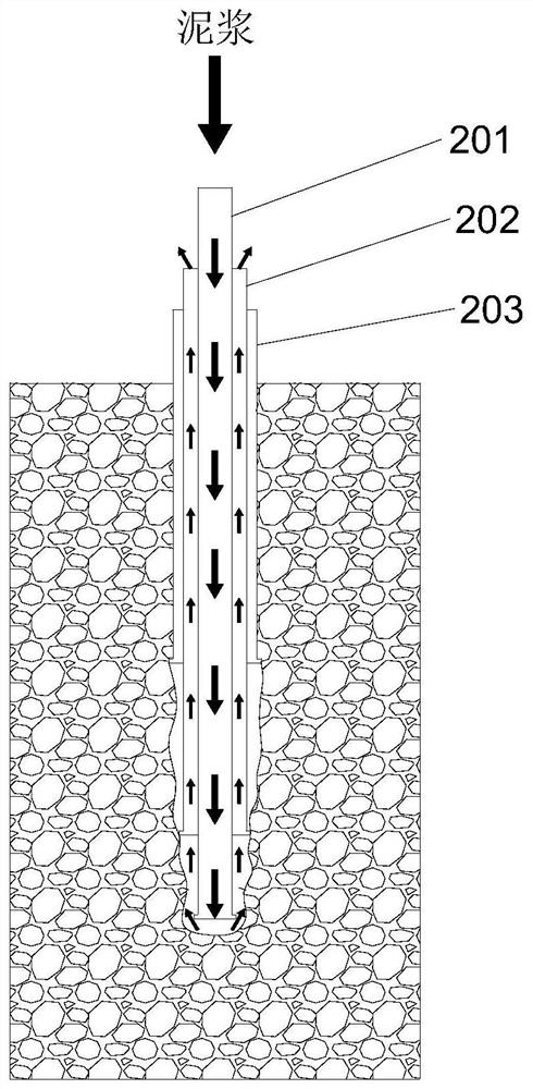 Offshore casing surge compensation dual-drive three-layer casing drilling and coring device