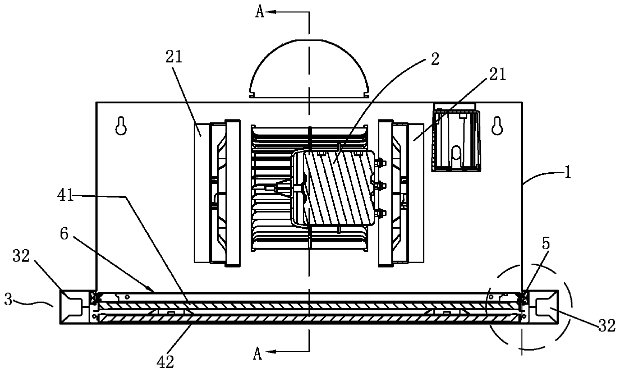 Range hood with drawing and hidden type oil net