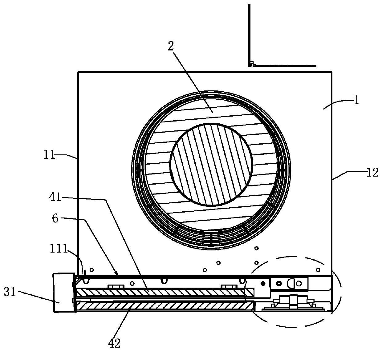 Range hood with drawing and hidden type oil net