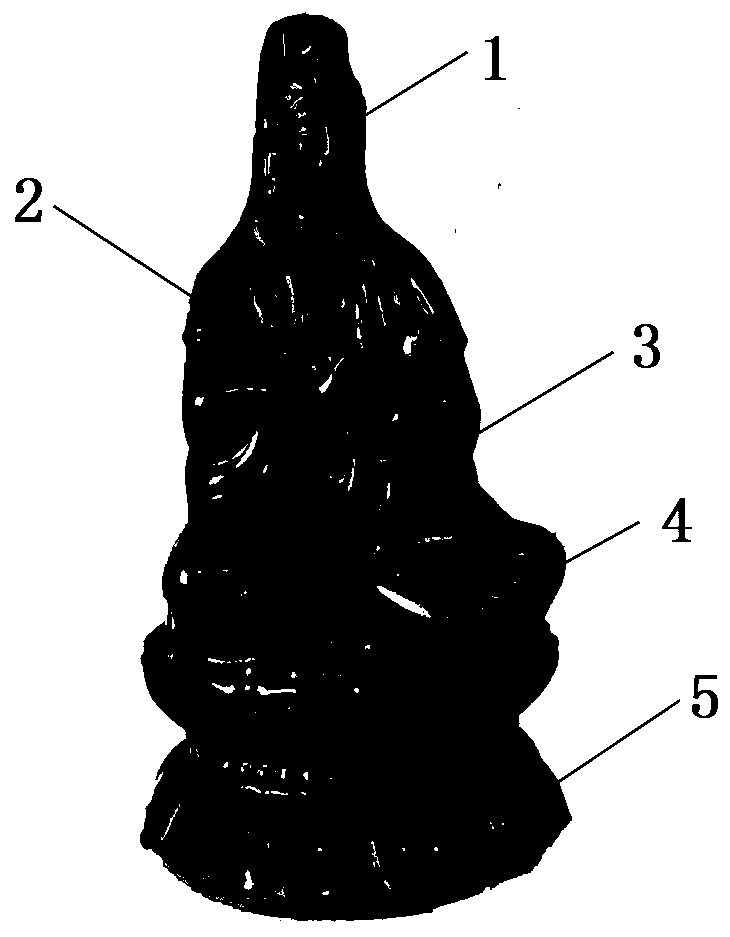 Preparation method of jun porcelain artware of avalokitesvara