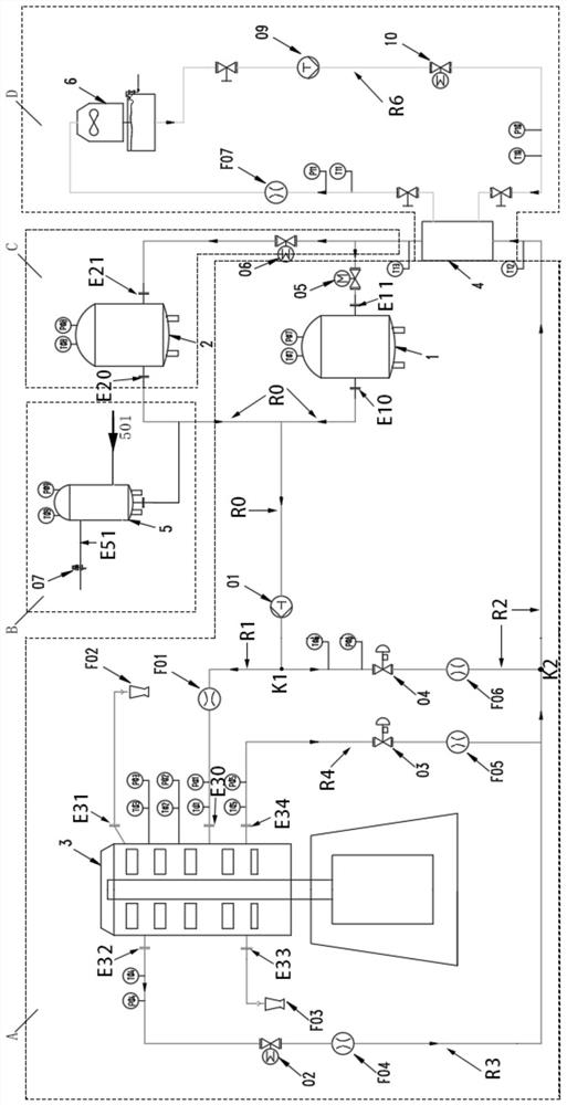 Test loop and test method for testing mechanical seal for nuclear main pump