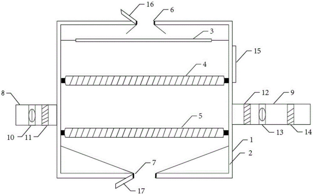 Continuous peanut drying device