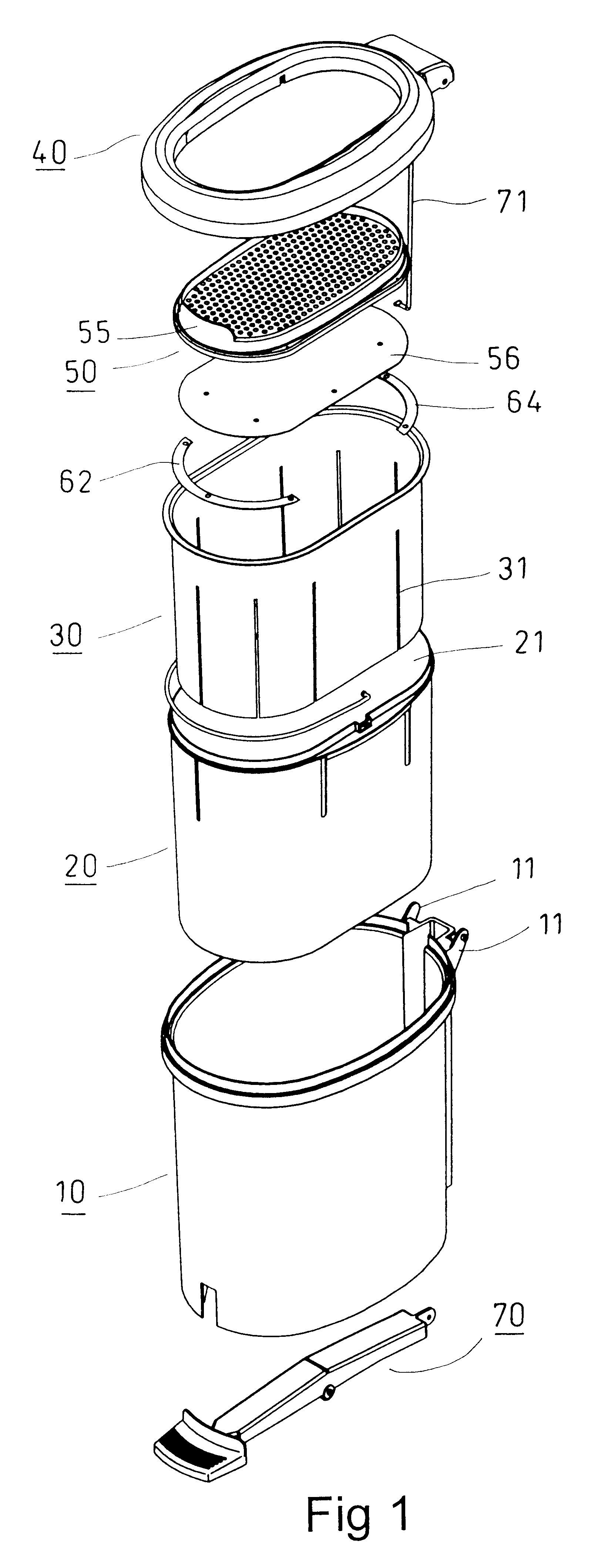 Garbage can capable of compresing garbage volume