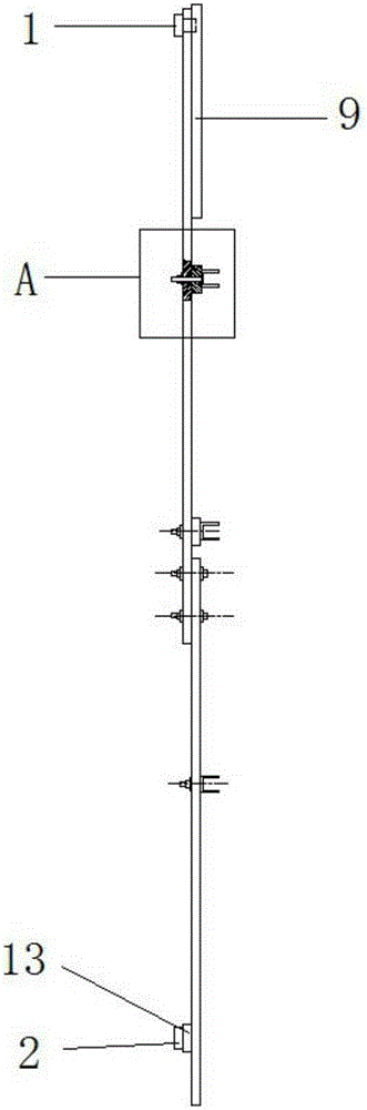 Multilayer bridge framework bracket arm mounting locating device and method