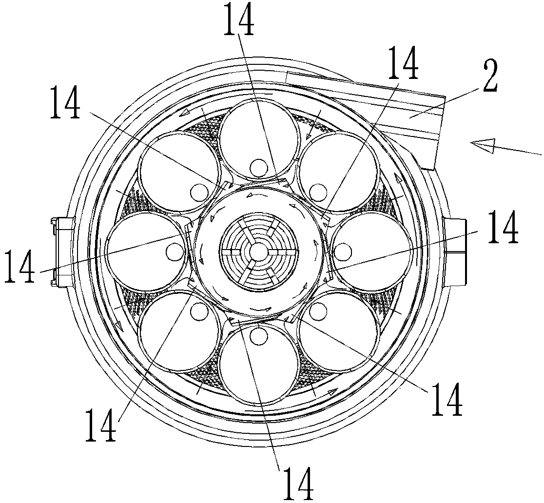 Three-stage cyclone separation dust collector