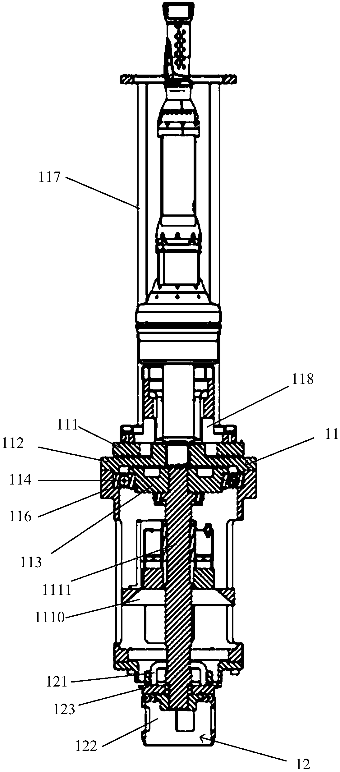 Device and method for screwing rear shaft nut of high pressure turbine of aero-engine