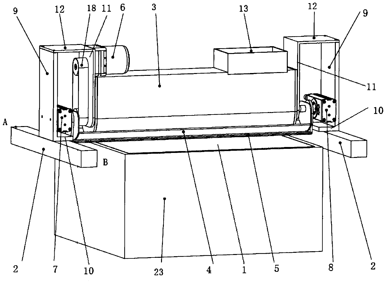 Bidirectional powder pavement device used for 3D printing process