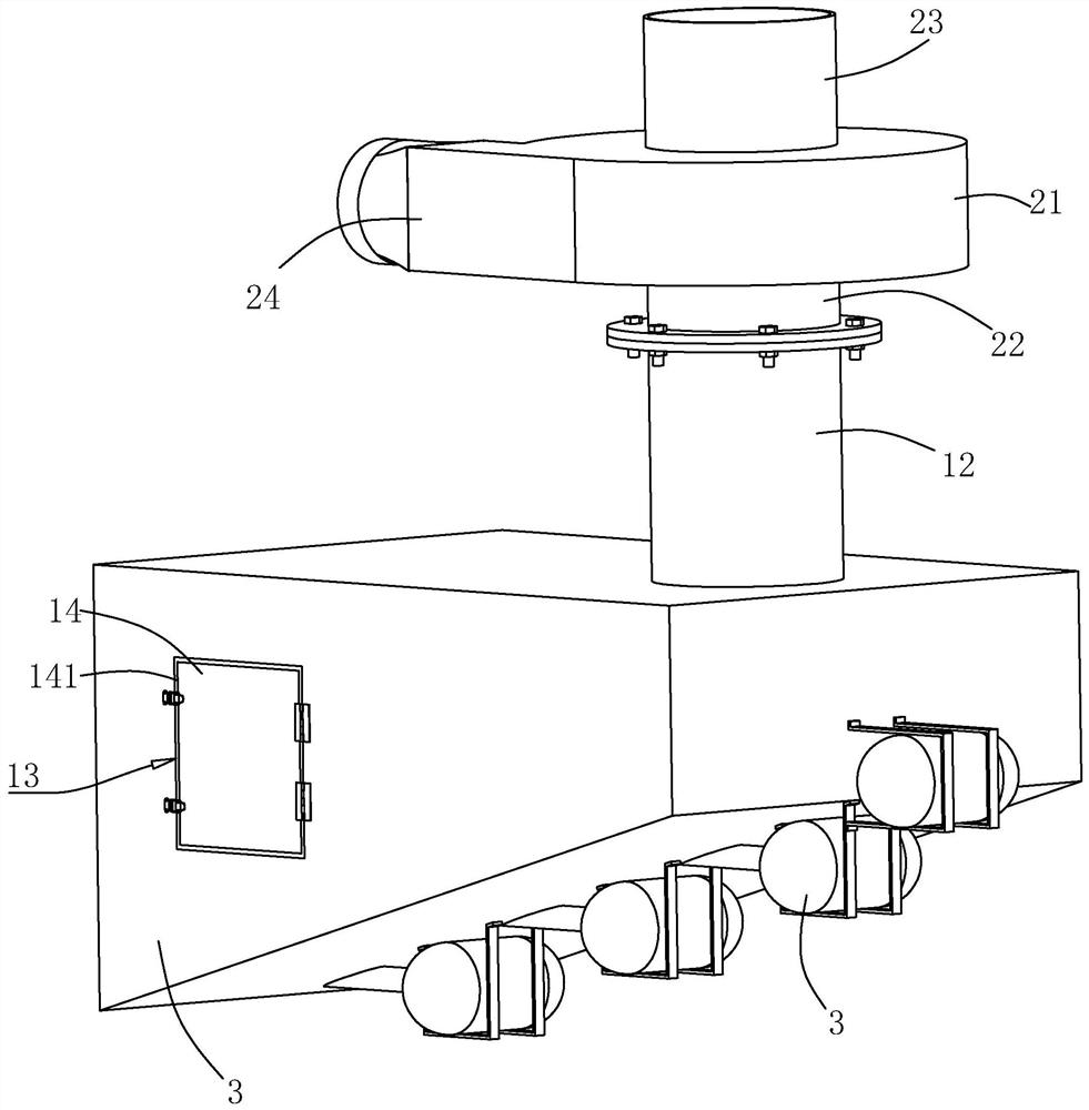 Quenching device with air taking structure and design method of air taking structure