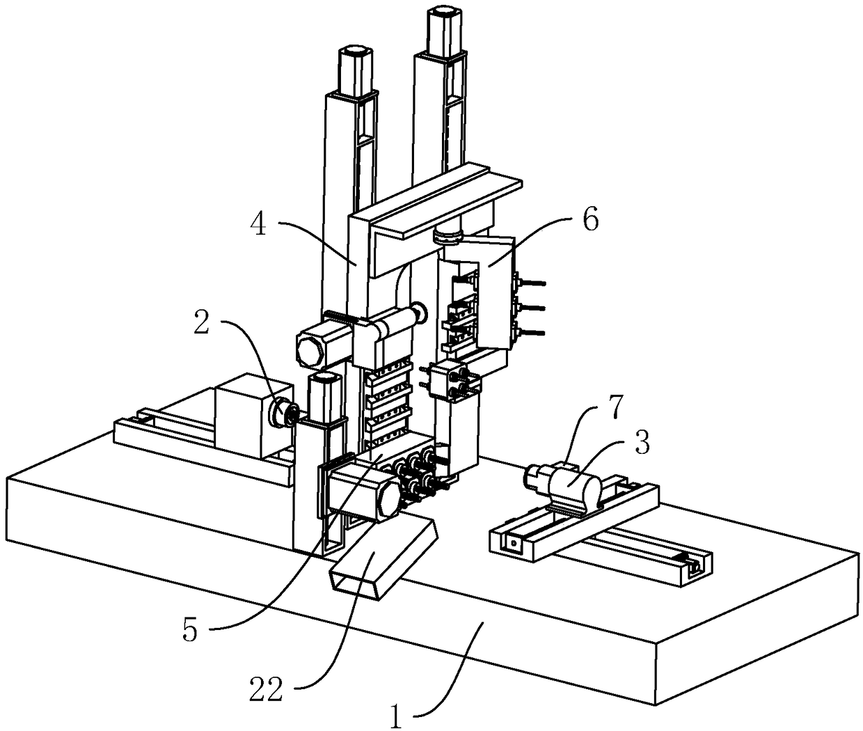 Automatic machine tool with B-axis control