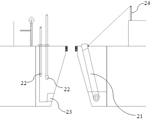 A connection method of a segmented semi-submersible barge connection mechanism