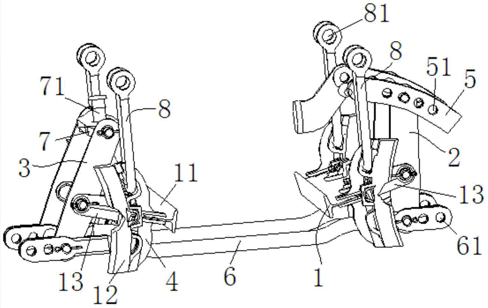 A foundation braking device for a railway freight car bogie