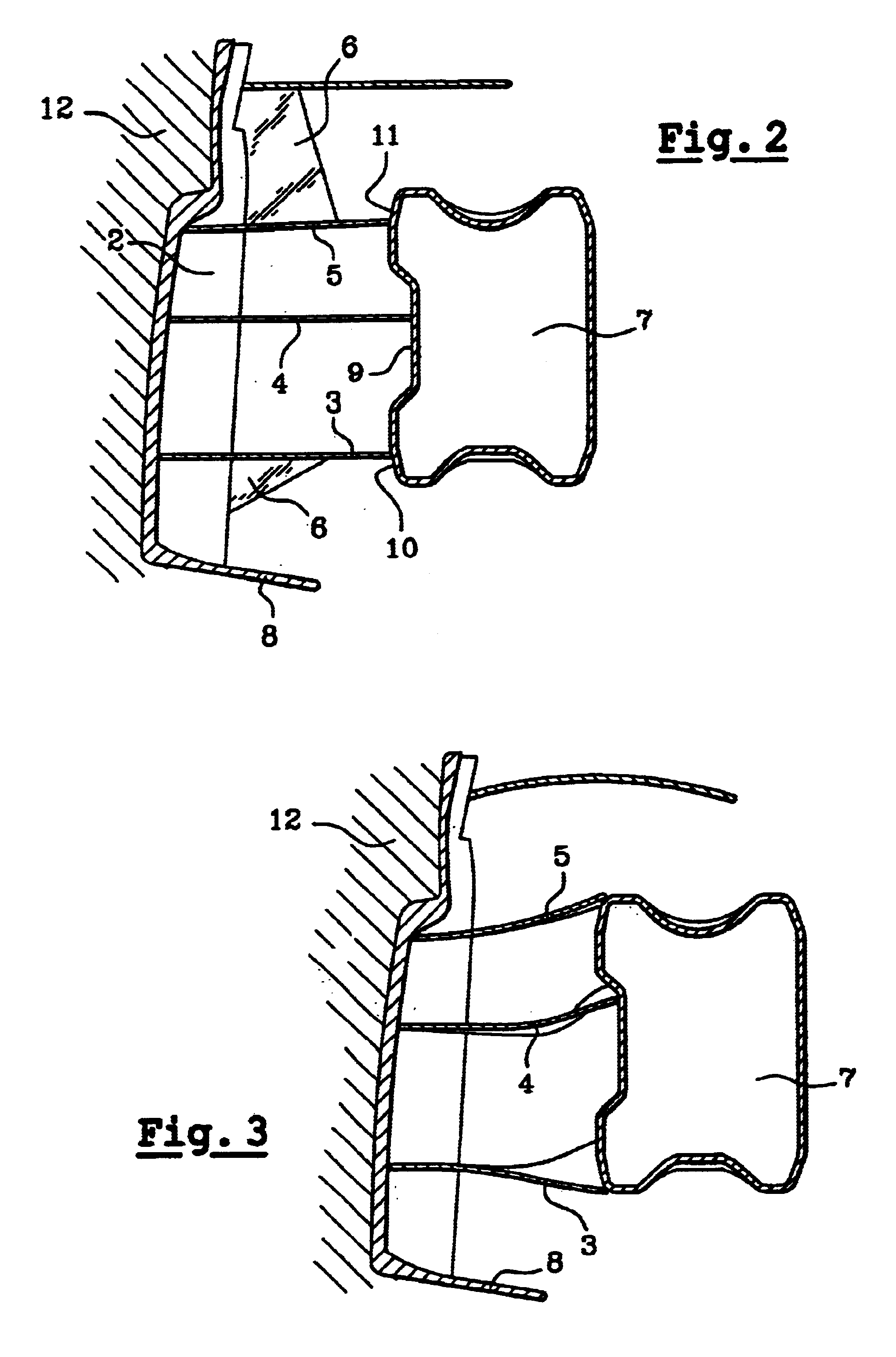 Energy absorber for interposing between a rigid beam and a bumper skin, and an energy-absorbing assembly