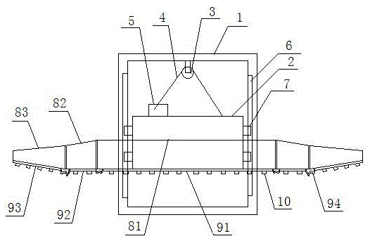 Self-traveling lifting type sprayer spraying rod device