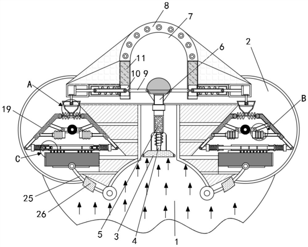 Assembly for preventing water mist from forming electrolytic tank failure for OLED packaging