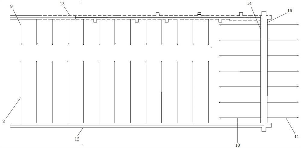 Long and short hole crossed coal seam water injection method