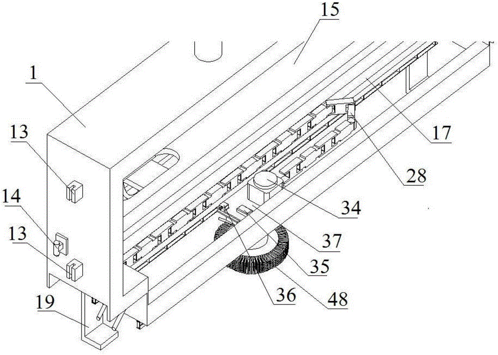 Automatic cleaning machine for sluice gate guide rails of frame-type PX pump station