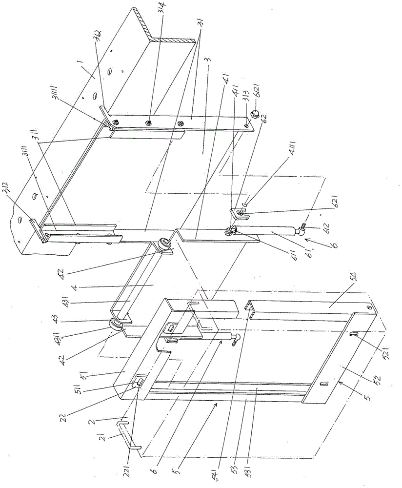 Electric control cabinet lifting device for escalator