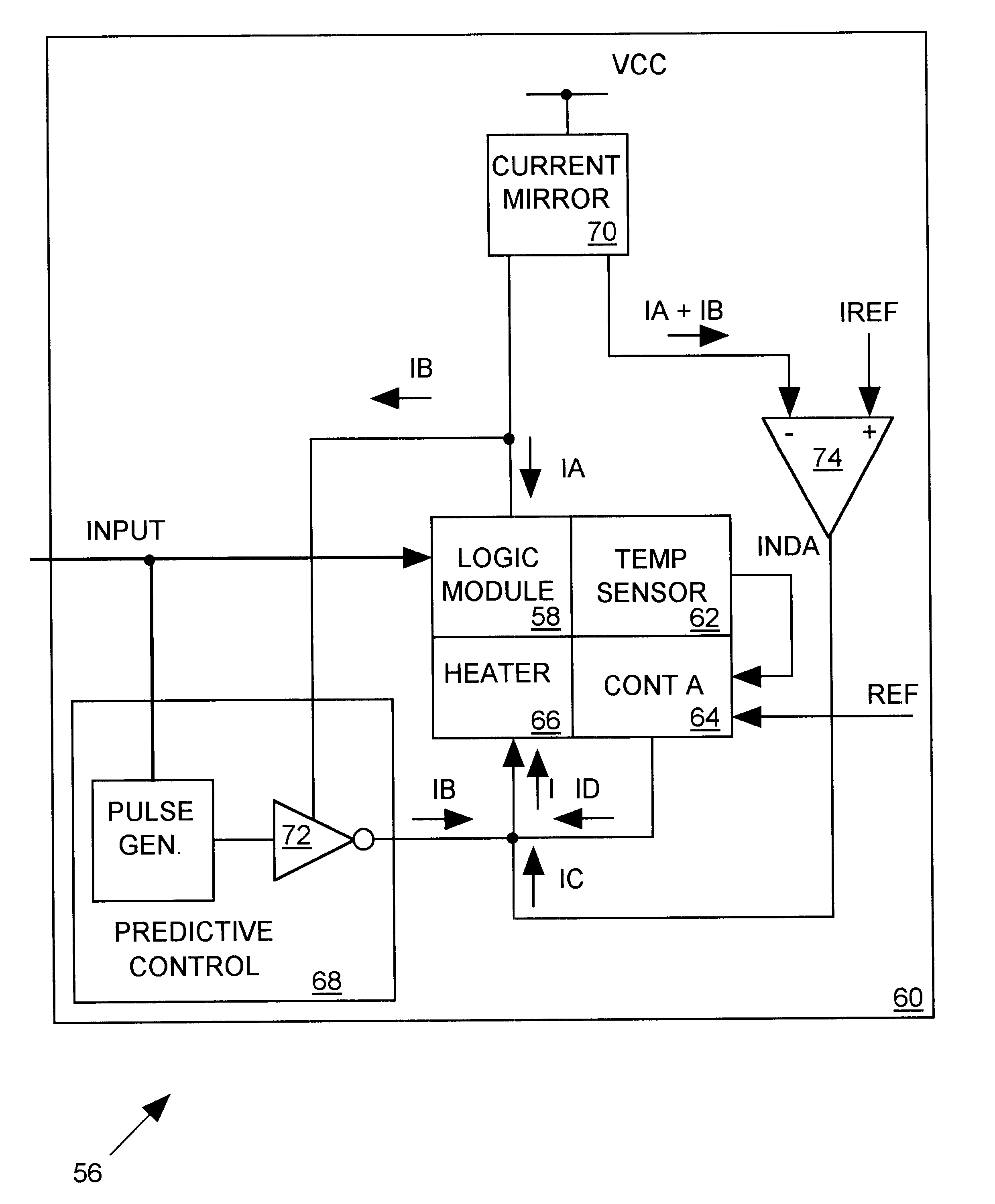 Predictive temperature control system for an integrated circuit