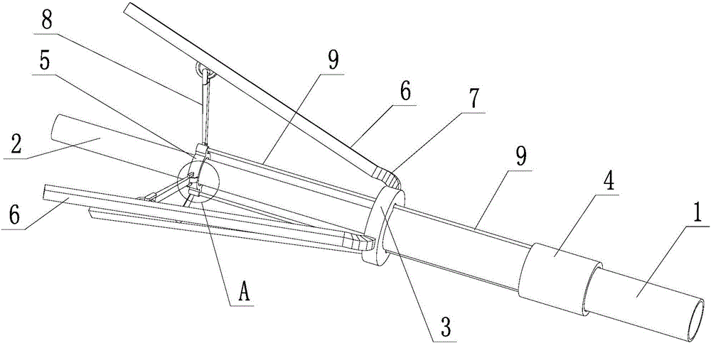 Fire-fighting lance head with changeable spraying area