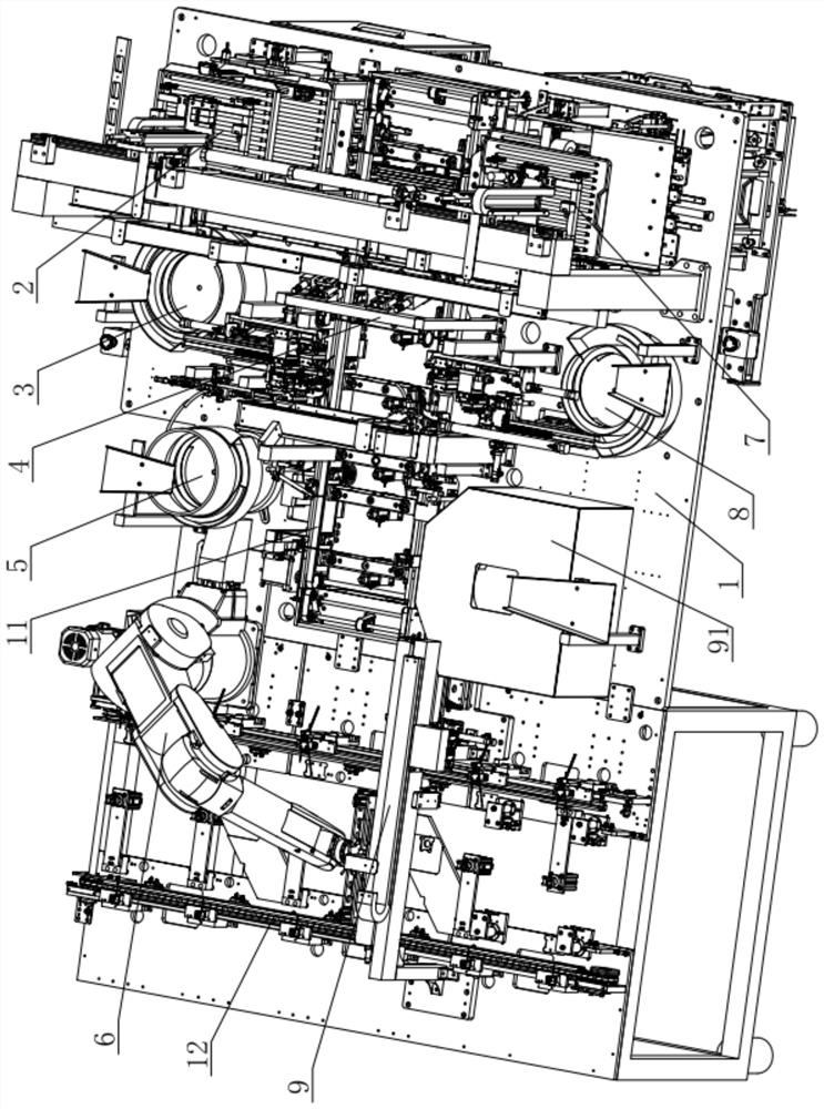 Automatic assembling equipment for electric roller assembly and assembling mode of automatic assembling equipment