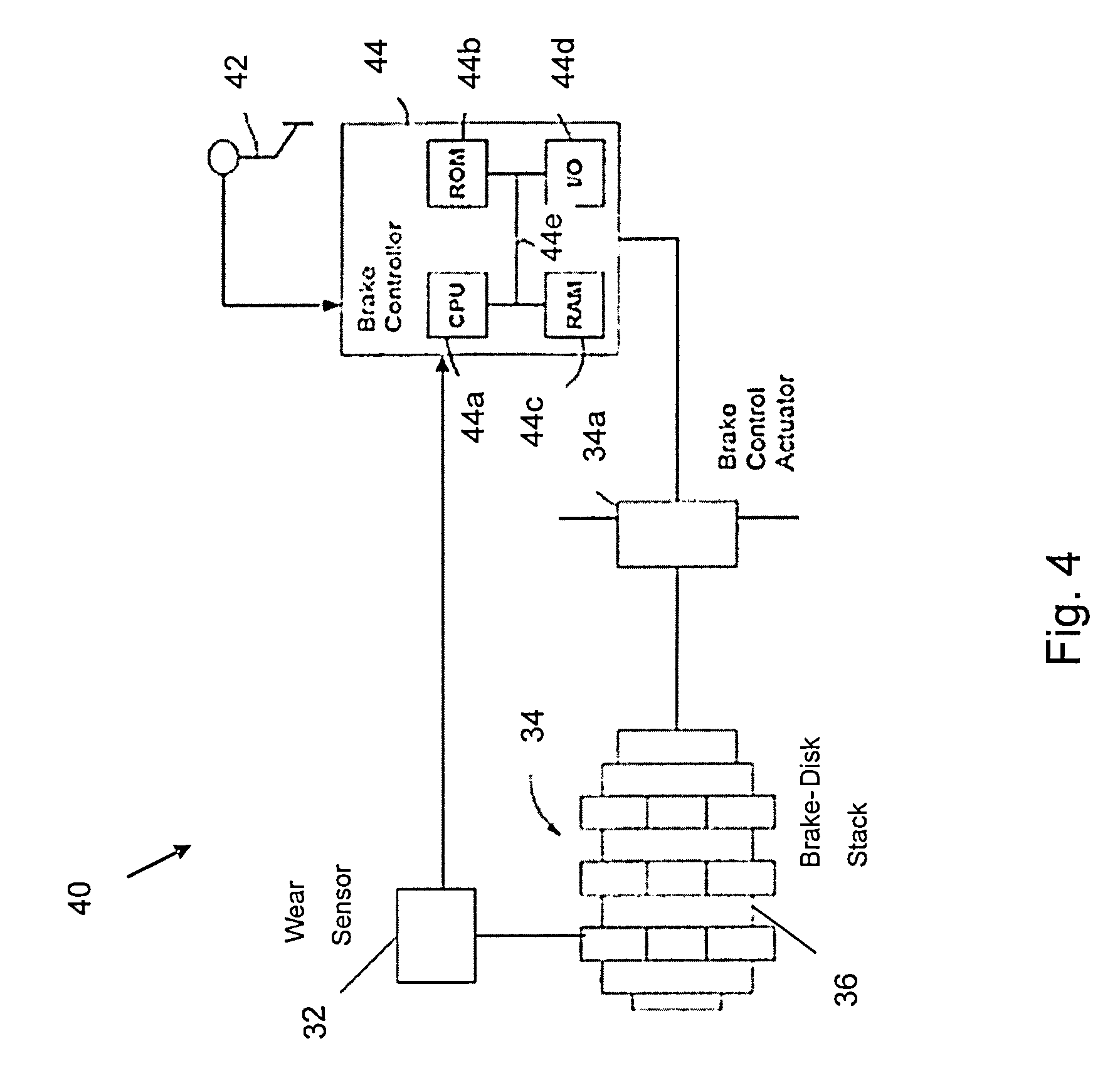 Brake wear control system