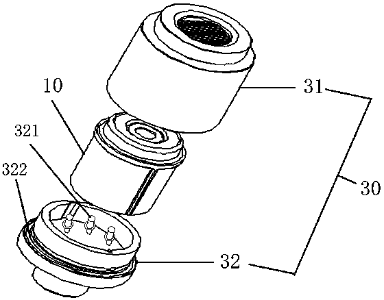 Separate sensor device and on-line gas detector