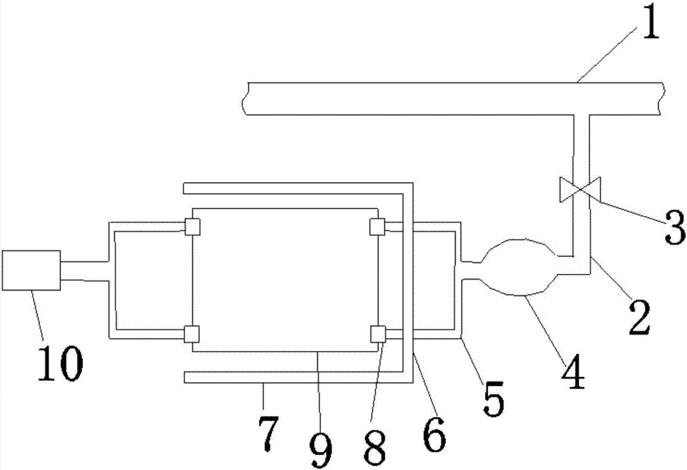 A device for purging steam of a vibrating table