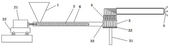 Epoxy powder internal spraying device