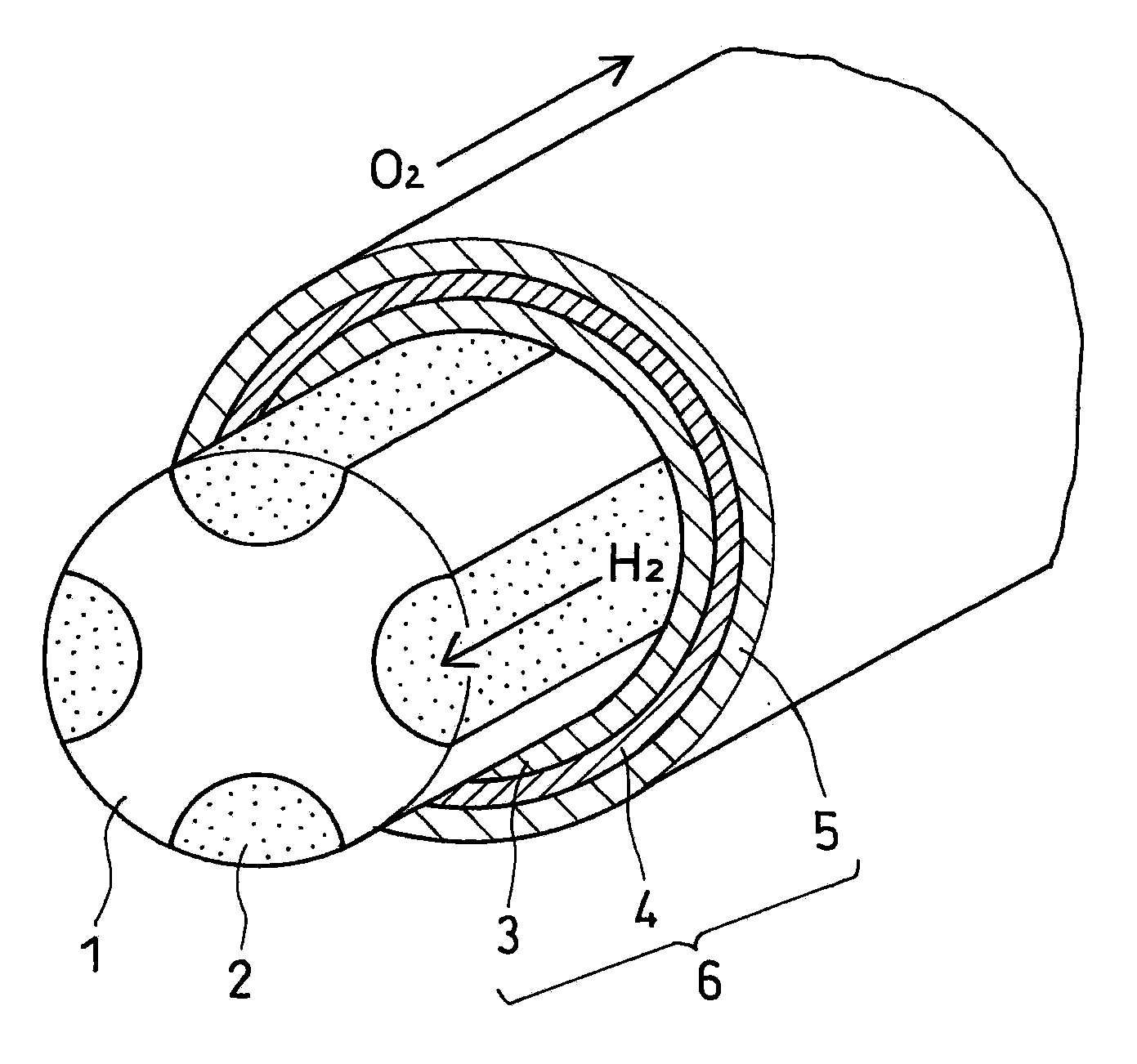 Tube-shaped solid polymer fuel cell and method for producing tube-shaped solid polymer fuel cell