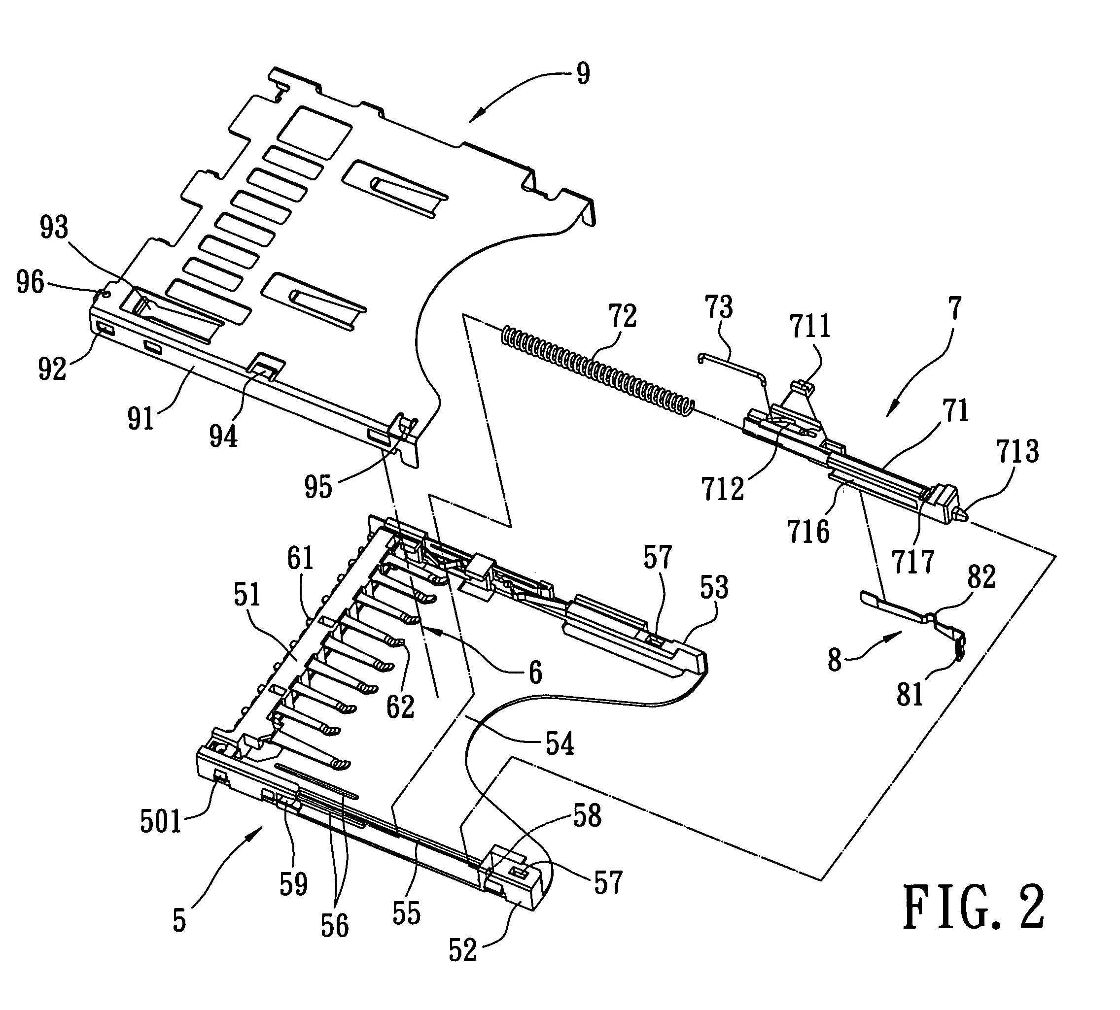 Electrical card connector