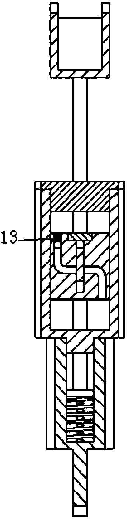 Direct push plate flow regulating damping cylinder for intelligent knee joint