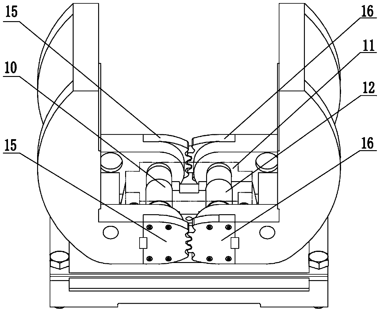 A double-shaft cantilever skew rolling mill