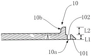 Flexible and hard glue lap joint structure for recycling-preventing partition plate of automobile