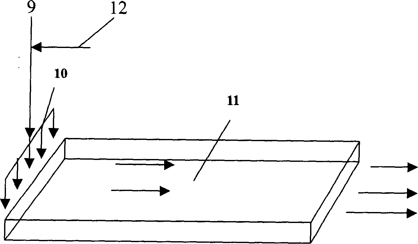 Method for treating home wastewater through artificial wetland combined vertical current with surface current