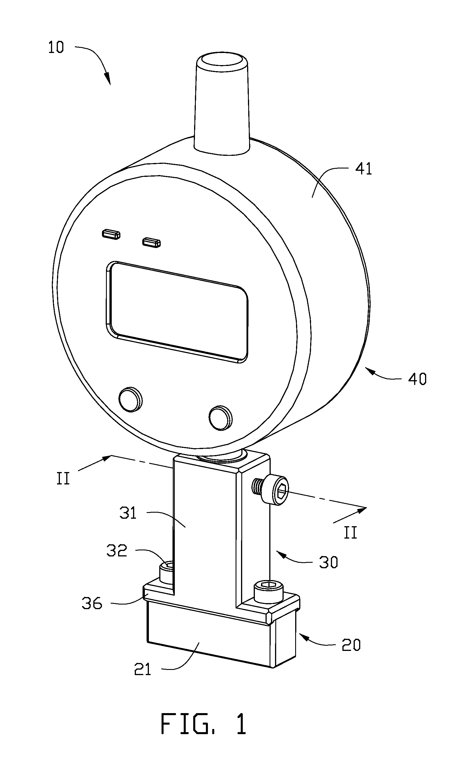 Counterbore hole chamfer depth measuring apparatus and method